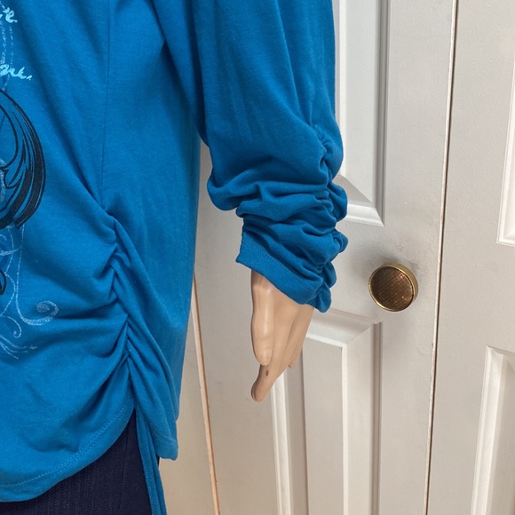 Bobbie Brooks 1X Blue Long Sleeve Blouse - Picture 5 of 10